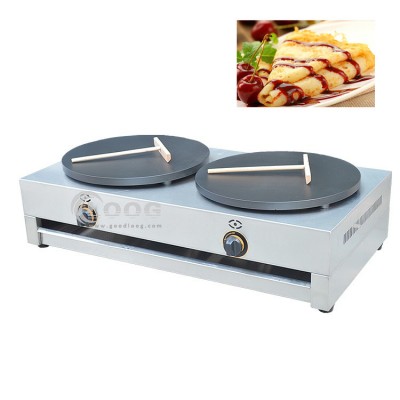 Hot Model Commercial Cast Iron LPG Gas Crepe Machine Industrial Double Plate Crepe Maker Price