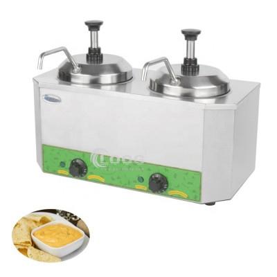 OEM Commercial Stainless Steel Restaurant Equipment Hot Chocolate Sauce Warmer With Pump Best Professional Nacho Cheese Warmer