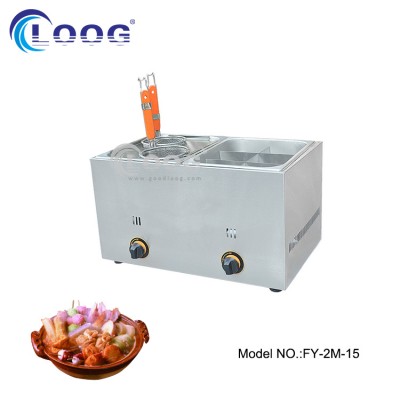 Heavy Duty High Efficiency 6 Grid Gas Oden Maker with Pasta Cooker Free Shipping